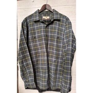 Duck Head Quilted Plaid Men Shirt Jacket XL-Green/Blue